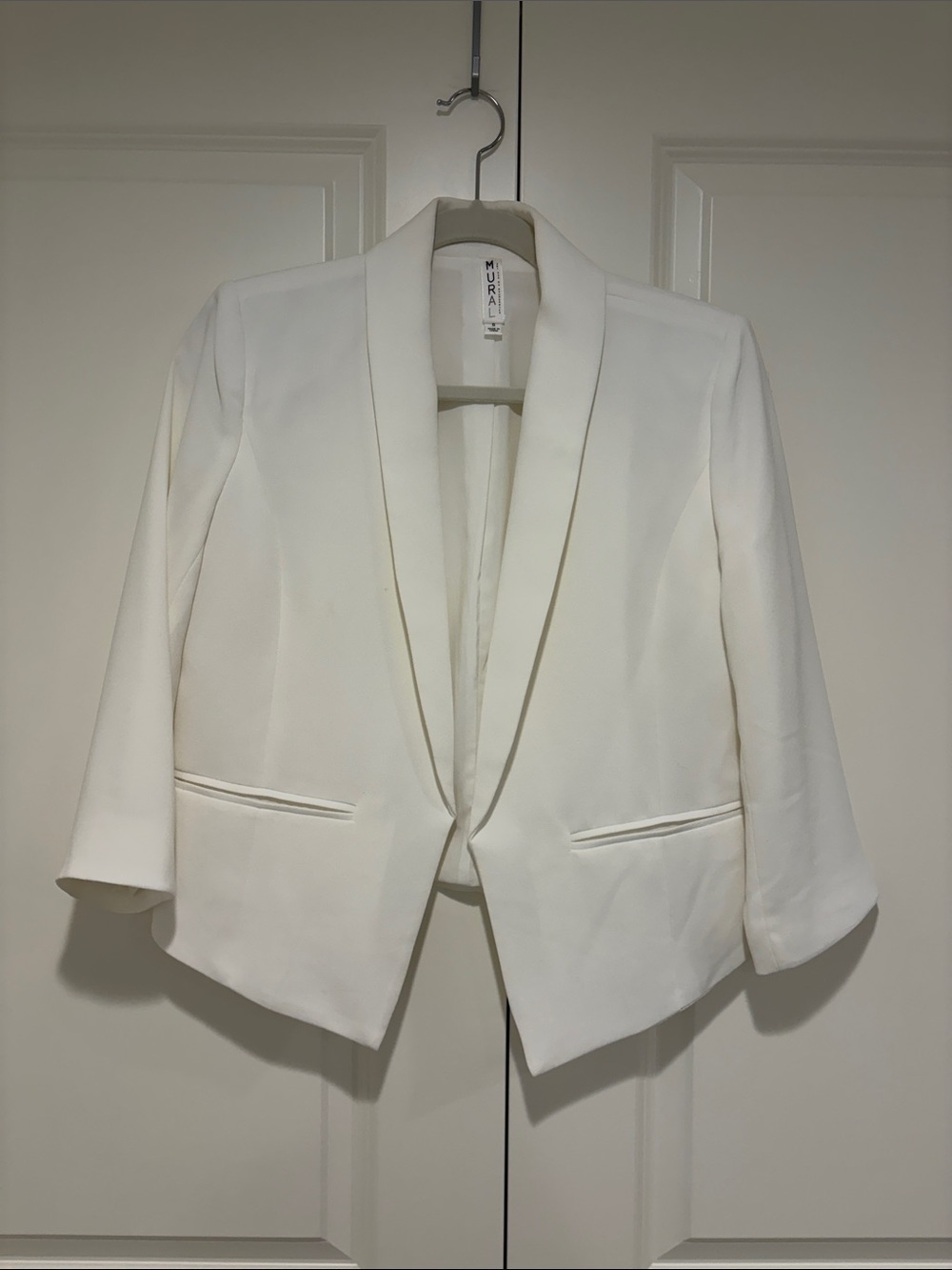 Mural Cream Open-Front Women's Blazer